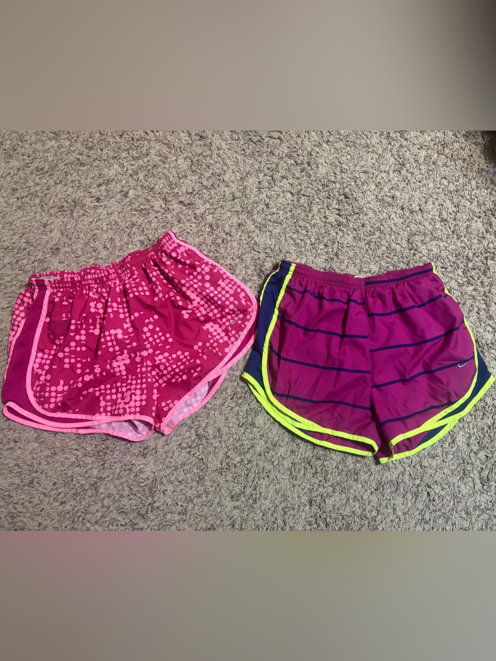 Nike Girls Athletic Shorts Duo in Magenta and Hot Pink